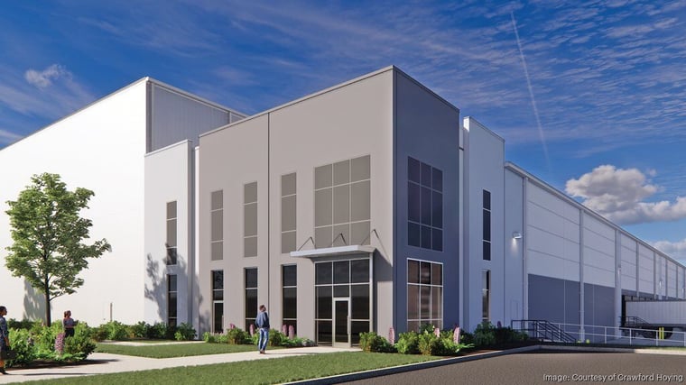 A rendering of a 179,000-square-foot cold storage facility under construction in Far West Columbus.