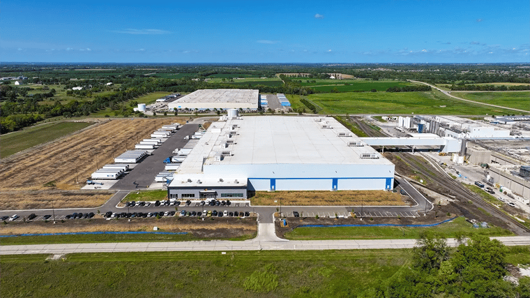 New Century Cold Storage, a newly built 291,000-square-foot, plant-attached, rail-served cold storage warehouse in New Century, Kansas